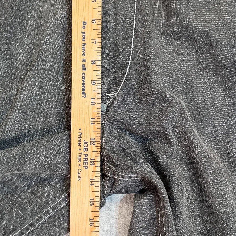 Vintage Enyce Mens 42 Denim Shorts Black Gray Baggy Hip Hop Y2K Long Jorts